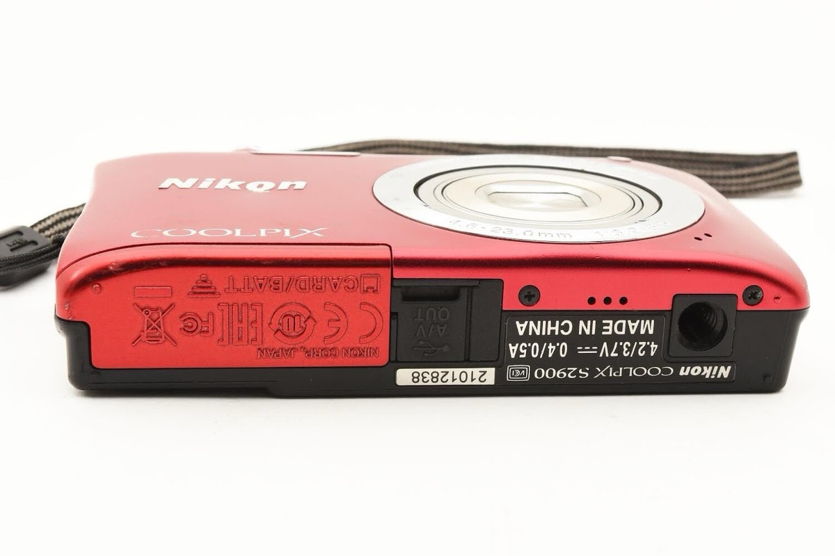 Nikon COOLPIX S2900 Digital Camera W. 5x Zoom Lens Red | eBay