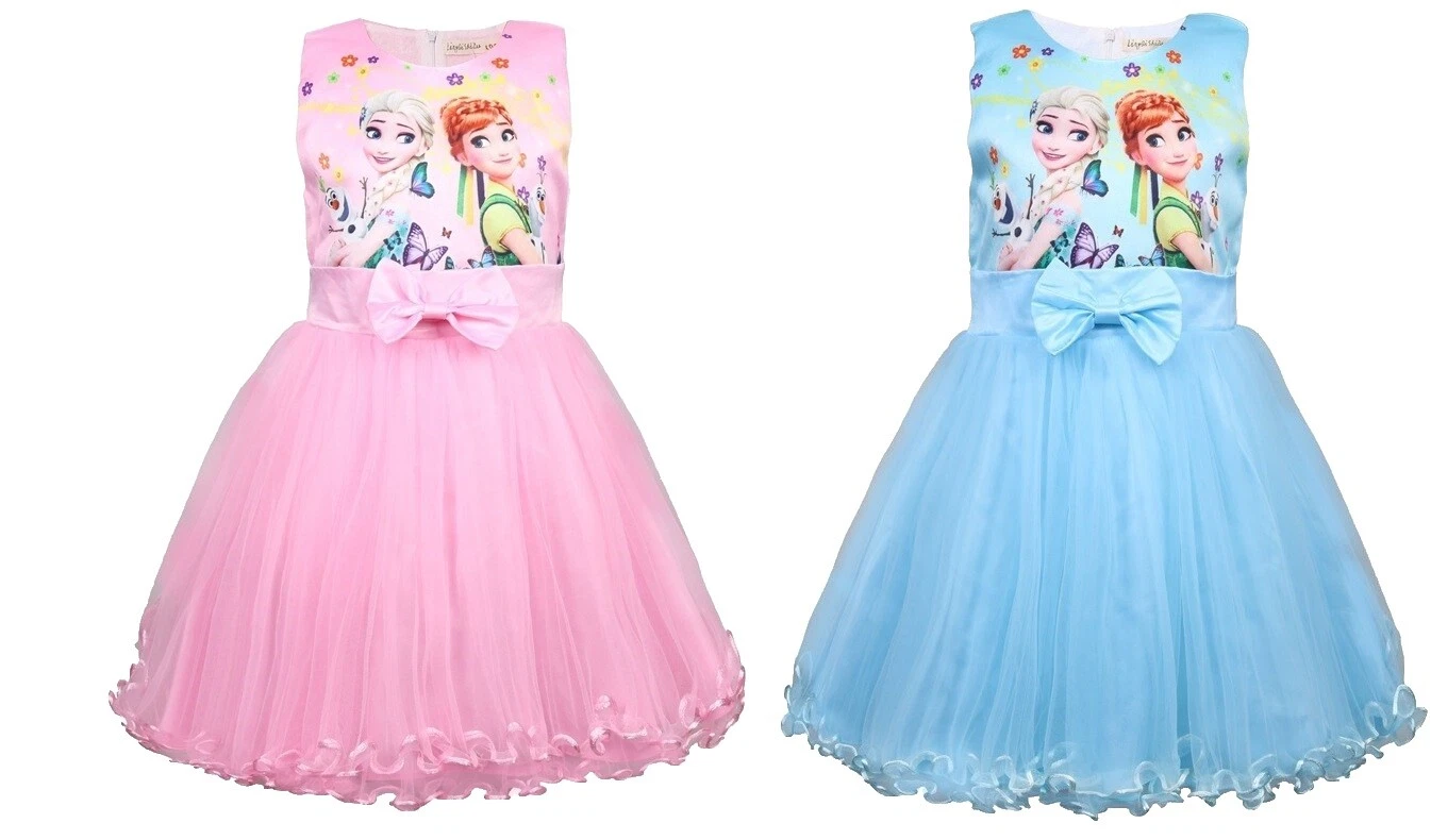 Elsa vestidos de Mezcla de Algodón para Niñas