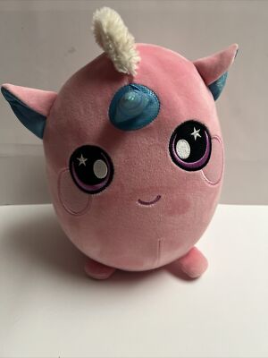 SQUEEZAMALS Large Pink Unicorn Plush Toy