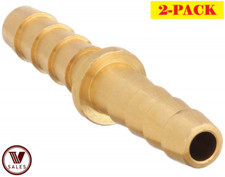 2-PACK  FACTORY NEW  178-0404C Brass Hose Mender/Splicer 1/4" Barb x 1/4" Barb