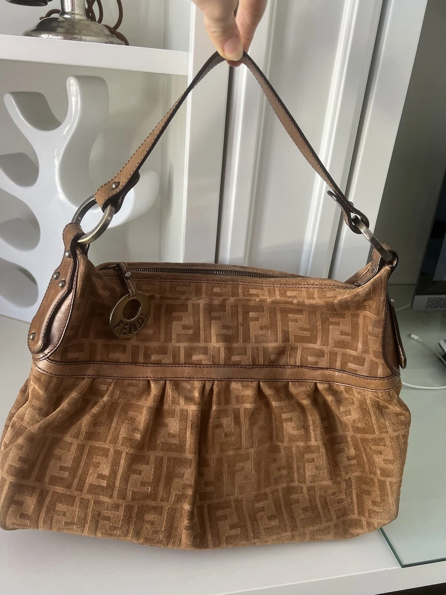 vintage fendi zucca shoulder bag