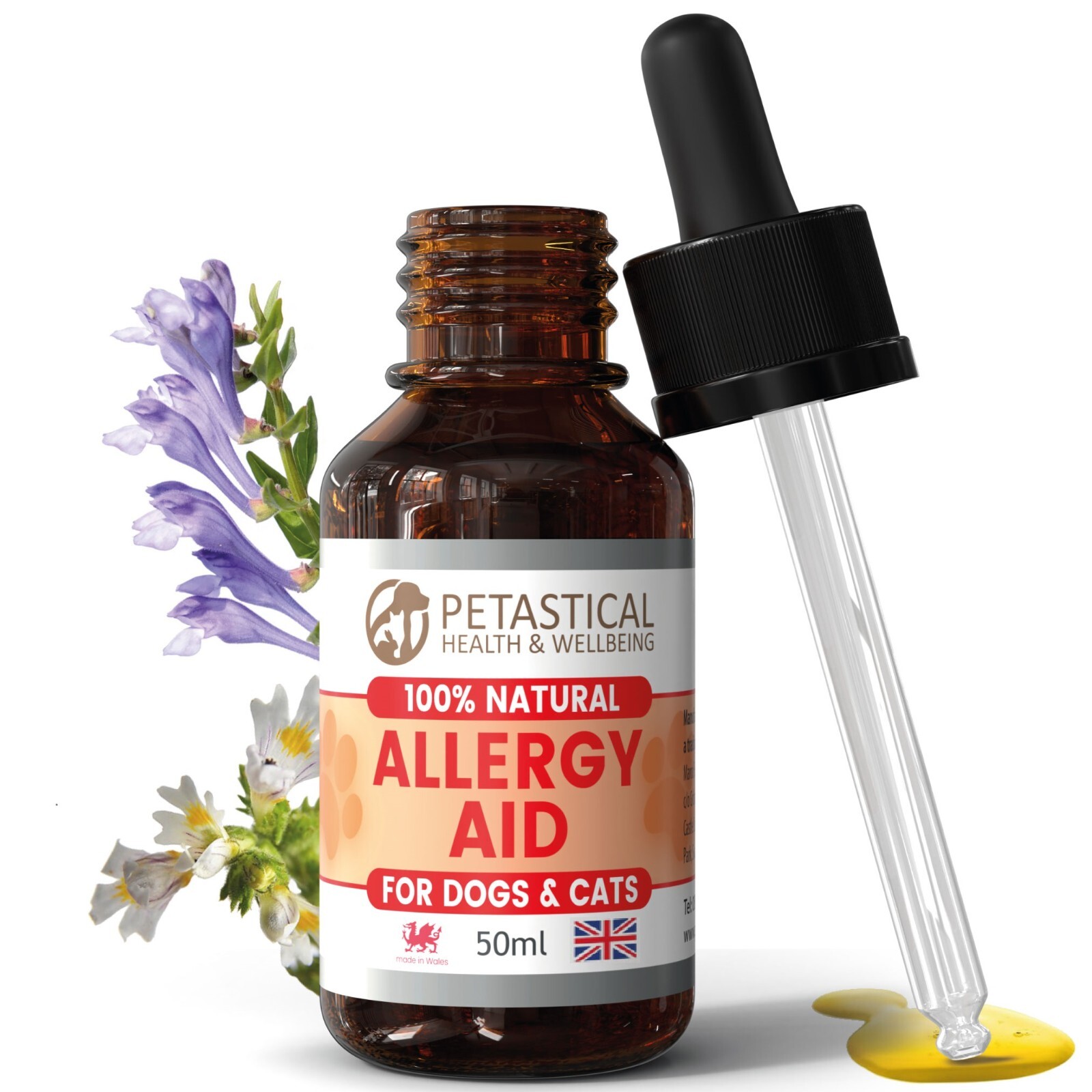 Allergy Relief for Dogs, Cats, Itchy Skin, Food Allergies, Petastical Supplement