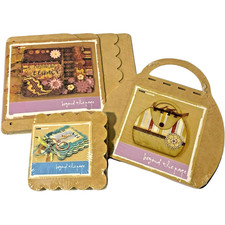 Kaiser Scrapbook Beyond the Page Lot of 3 Scallop Planner Mini Scallop Handbag