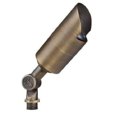 CORONA LIGHTING 12V CL-514B-AB Brass Bullet,  Antique B  W/ YOKE  NATURAL AB 