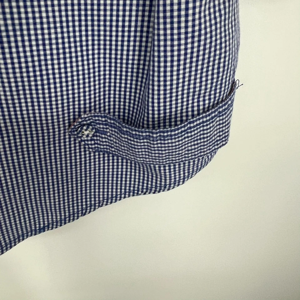 Camisa con botones David & Goliat para hombre M azul blanco bolsillo a cuadros inspirada en la colección Foto 3 de 4