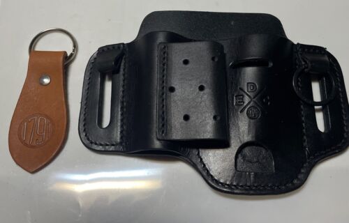 Multitool Leather EDC Belt Pocket Organizer for Knives Tools Flashlight Keys