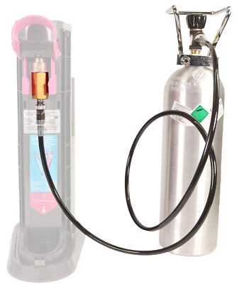 WELDINGER DUO Adapter Set Hochdruckschlauch für Soda Stream Duo + 2 kg Alu CO2 Flasche