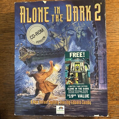 Alone In The Dark 2 II CD-ROM Computer Game Edward Carnby Super Rare