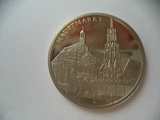 Medaille - Münze - Nürnberger Stadtansichten - Hauptmarkt - Polierte Platte