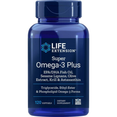 Life Extension, Super Omega-3 EPA-DHA Fish Oil, Sesame Lignans & Olive , 120 sg