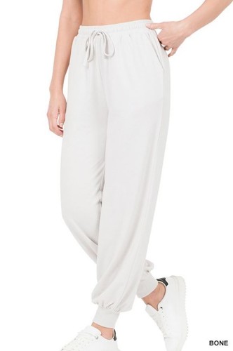 Zenana Women Soft French Terry Jogger Pants with Pockets, Sizes S - XL - Picture 24 of 30