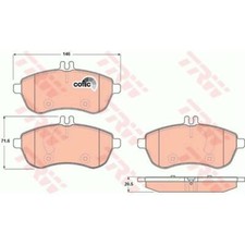 TRW Bremsbeläge GDB1736 Bremsklötze für Mercedes-Benz C-Klasse T-Model S204
