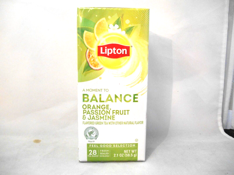 Lipton Green Tea Orange Passion Fruit & Jasmine 28 Tea Bags eBay