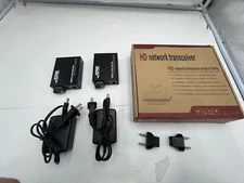 Box of 2 Aopre HD Network Transceiver Media Converter Black