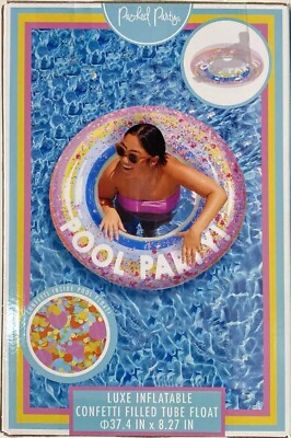 Packed Party Luxe Inflatable Confetti Filled Swim Tube Float  