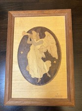 Hudson River Inlay by Nelson "Angel With Trumpet" Wooden Art Block