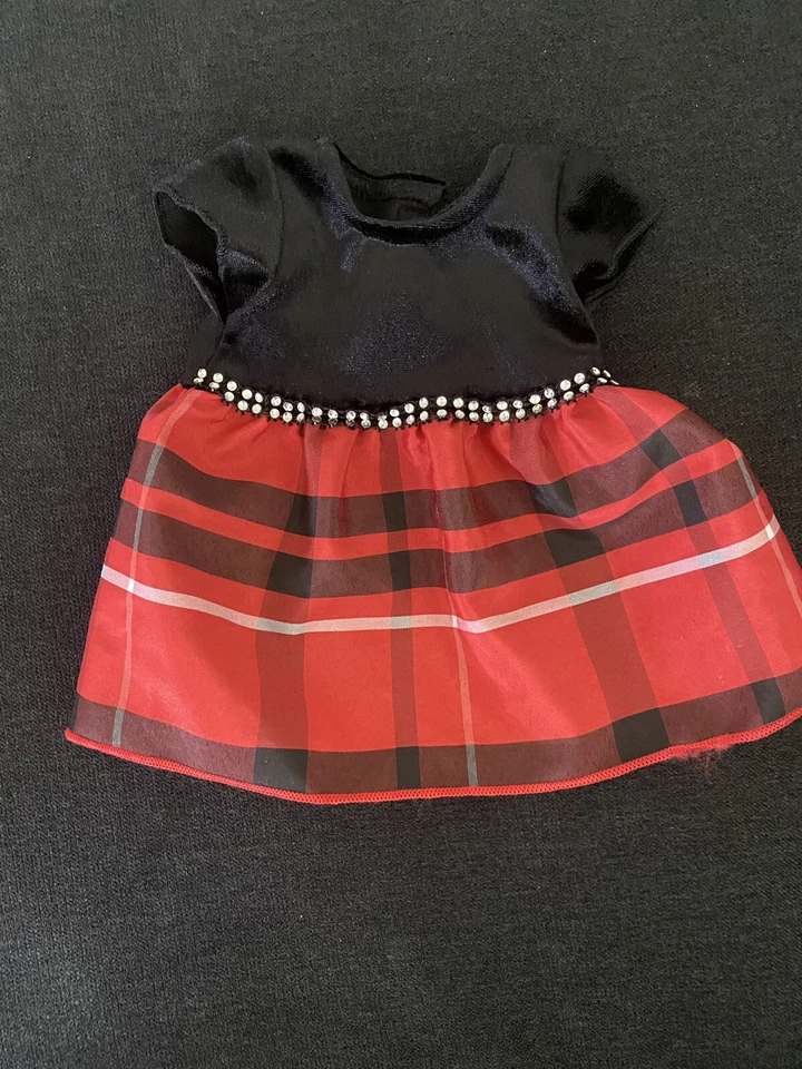 Vestido de Navidad Dollie & Me Girls negro y rojo talla 4 Foto 3 de 4