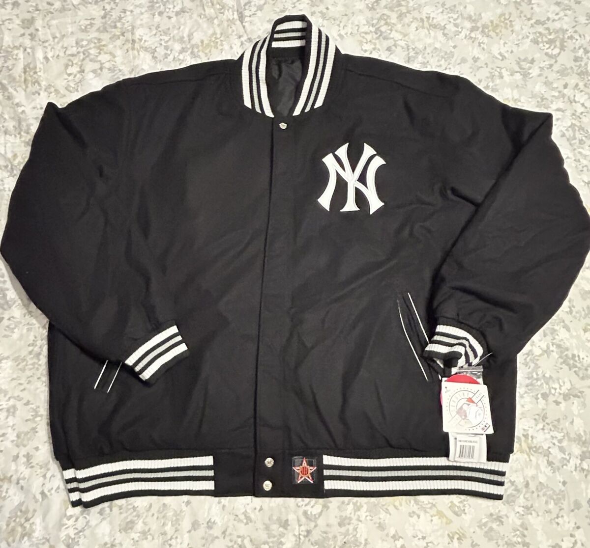 Yankees Jeff Hamilton Varsity Jacket Pinstripe Size 4XL MLB Yankees Jeff Hamilton Varsity Jacket Pinstripe Size 4XL MLB