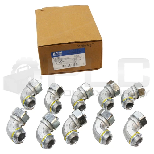 NEW BOX OF 10 EATON CROUSE-HINDS LT7590 90DEG MALE CONNECTOR 3/4"