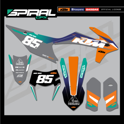 Custom Enduro Factory Grafik Kit KTM EXCF 250 WES Decals 2021 alle Jahre