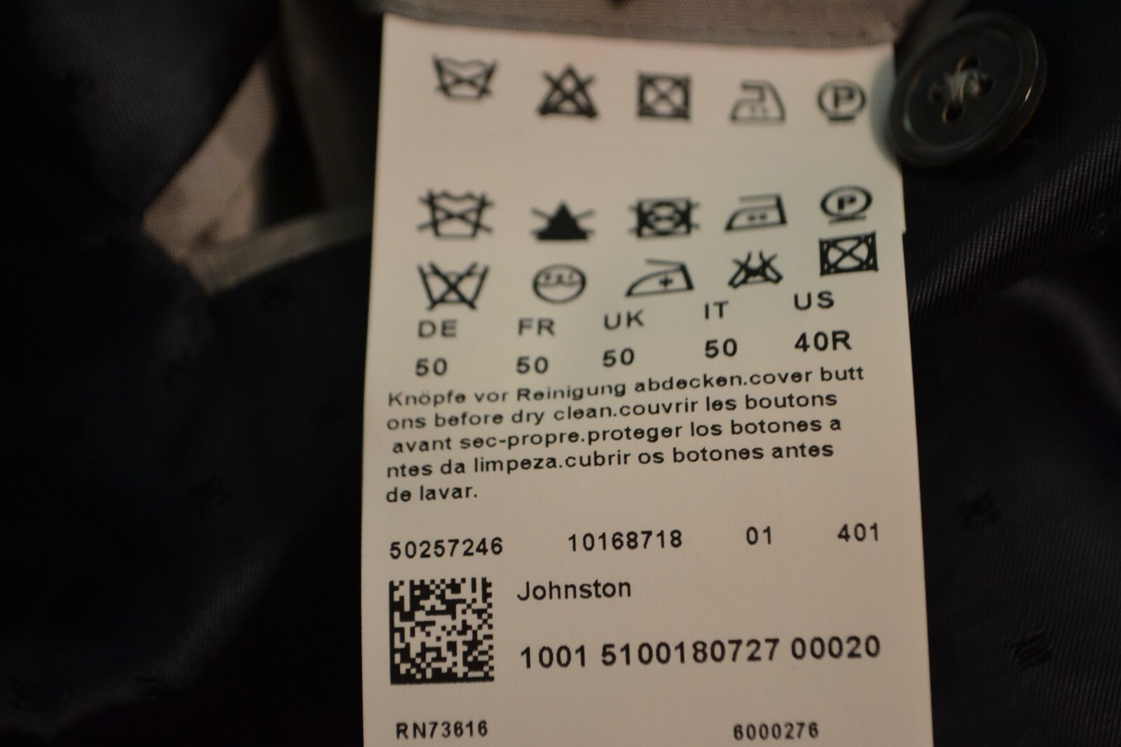 Hugo Boss Men Charcoal HerringboneWool Silk 3 Front Button Sports Coat Sz 40R thumbnail 13