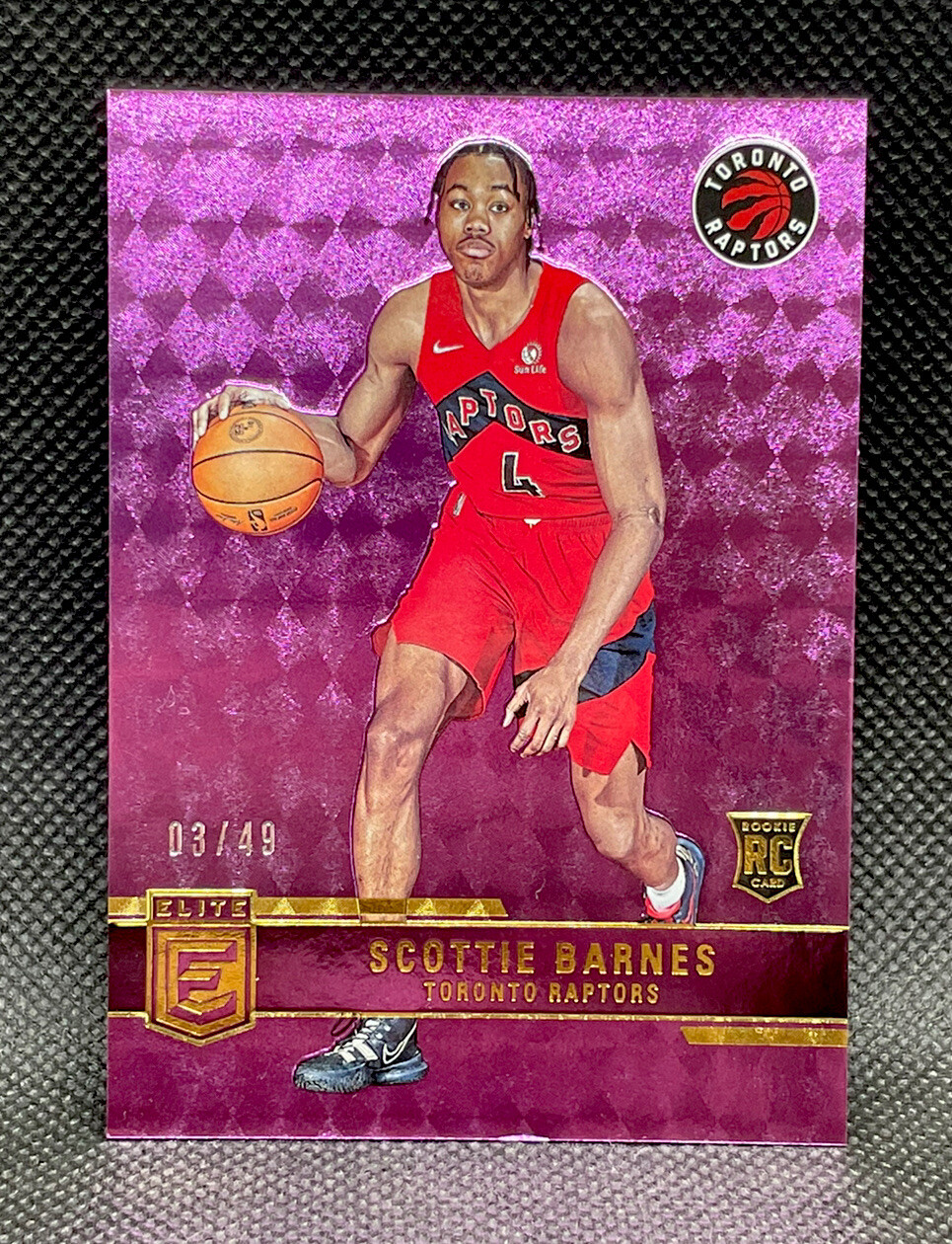 2021-22 Donruss Elite Scottie Barnes Purple Vinyl /49 RC Rookie ROY