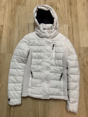 SUPERDRY Women's Double Zip Slim Puffer Hooded Quilted The