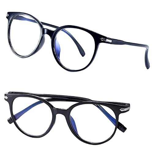 Euxor Blue Light Blocking Glasses Retro Round Computer Reading Gaming TV Watc...