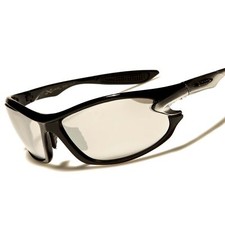 Cool Athletic Golf Baseball Chrome Mirrored Lens Rectangle Wrap Sport Sunglasses