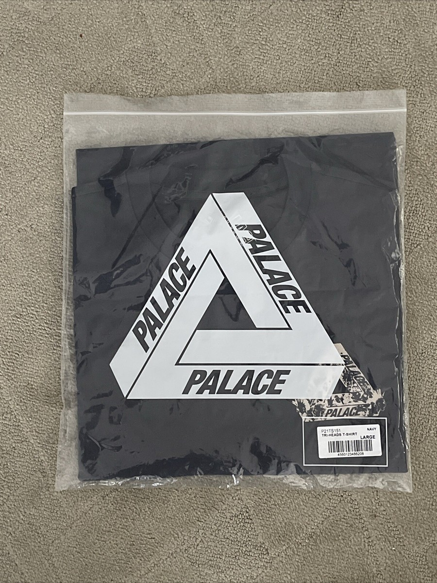 トップス palace TRI-STITCH CREW LIGHT GREY MARL PALACE Square Patch Crew Round Neck Small Logo Solid Color