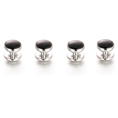 Mens Button Cuffs Wedding Tuxedo Cufflinks Natural Fastener Inlaid Studs 6Pcs - Picture 40 of 58