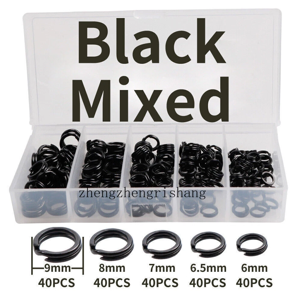 200pcs Heavy Duty Swivel Snap Stainless Steel Fishing Split Ring Fish Connector - Image 3 of 4