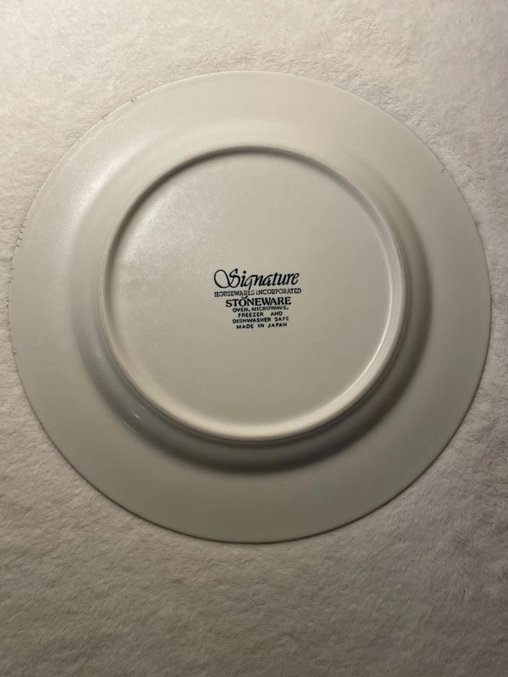 Plato de gres azul y gris moteado incorporado para artículos para el hogar Signature Foto 3 de 4