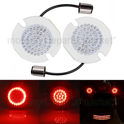 Flat Style 1157 Rear Red LED Turn Signals For Harley Blackline FXSB Softail FXST