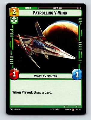 Command Cunning Patrolling VWing Vehicle Fighter Unit Space Draw 2C 1H 1P