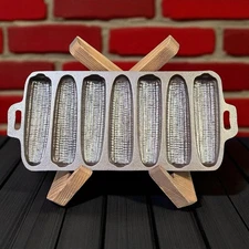 BSR Cast Iron Cornbread Cob Pan #7S 26 Birmingham Stove And Range Co. Vintage