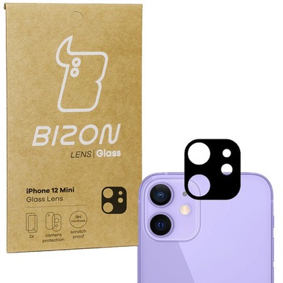 2x Kameraglas für iPhone 12 Mini Bizon Hartglas Objektivschutzglas Handyglas