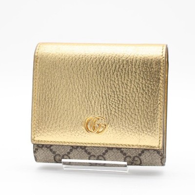 GUCCI GG Marmont GG Supreme Bi fold Wallet Compact Wallet