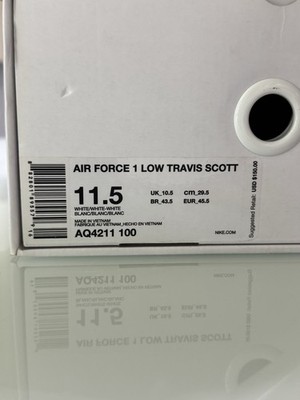 イズ Nike Air Force 1 Low Travis Scott (AF100) White AQ4211-100 Size