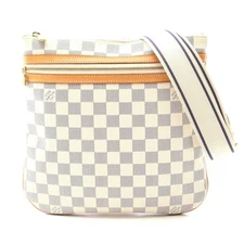 Louis Vuitton Damier Azur Pochette Bosphore Bag Women White One Size