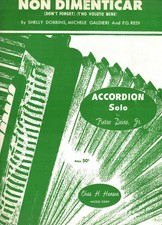 NON DIMENTICAR BY PIETRO DEIRO ACCORDION SOLO SHEET MUSIC NOS
