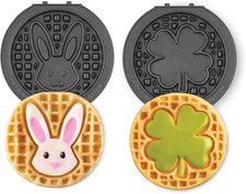 Multimaker Mini System Two 4&rdquo; Nonstick Removable Waffle Plates (Bunny & Shamrock