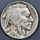 1924 5C BUFFALO NICKEL  KM# 134 Grade: VG+  A7273