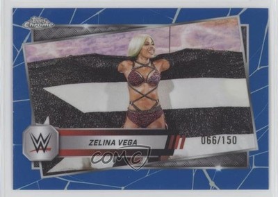 2025 Topps Chrome WWE Blue Refractor 66/150 Zelina Vega #196 14wi
