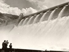 Grand Coulee Dam Spillway RPPC J. Boyd Ellis Vintage Postcard Washington