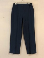 Vtg Haberdashery by Leslie Faye Blue Polyester Pants Size 30-32 Waist 28.5 Insea