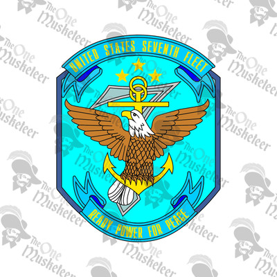 7TH FLEET Emblem- DECAL, QUALITY 3M VINYL