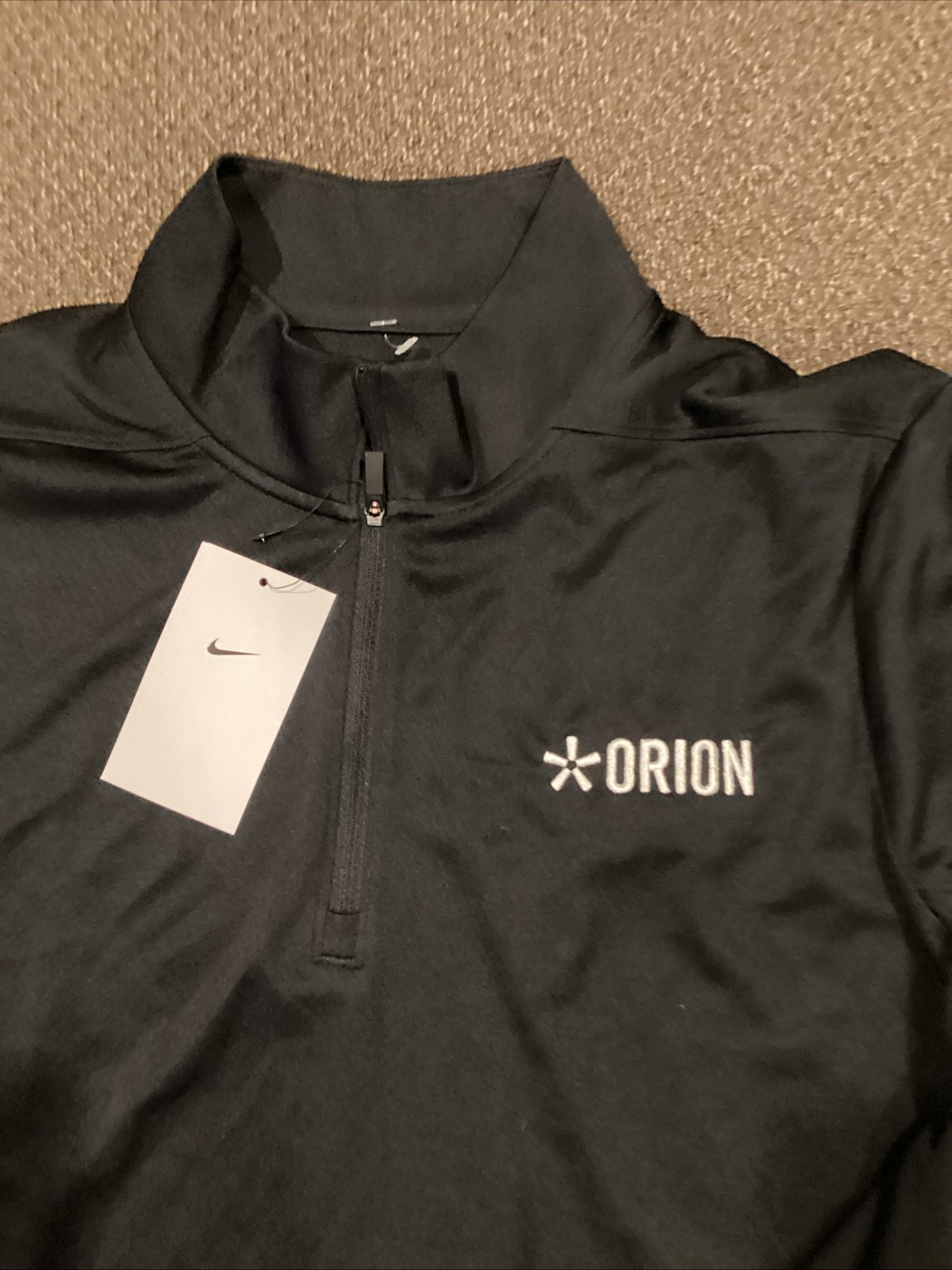 Nike Golf Quarter Zip Mens M New With Tags ORION Financial Logo Lightweight