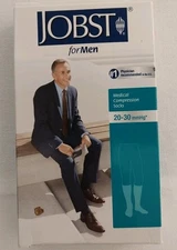 Jobst Compression Socks 15-20 mmHg Mens Medium Knee High Black Medical Legwear