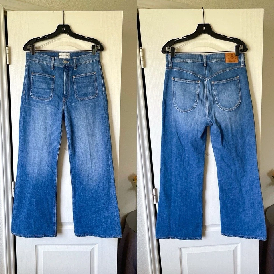 Jeans Emerson Fry Twin Doves Treasure Bell Acampanados Denim Azul Talla 30 Usados en Excelente Condición Foto 2 de 4